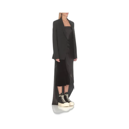 Rick Owens Sequin-Embellished Asymmetric Hem Long Top
