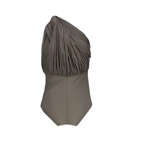 Rick Owens Lido Ruched Detailed Draped Bodysuit