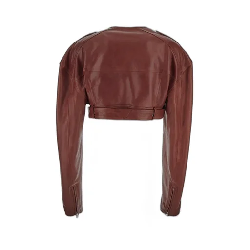 Rick Owens Belted Cropped Biker Jacket