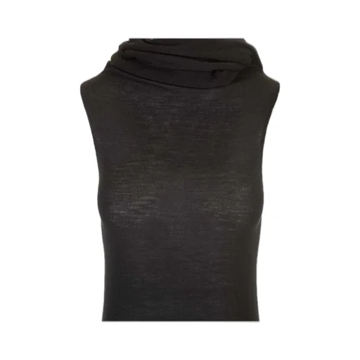Rick Owens Asymmetric Neck Twist-Detail Vest