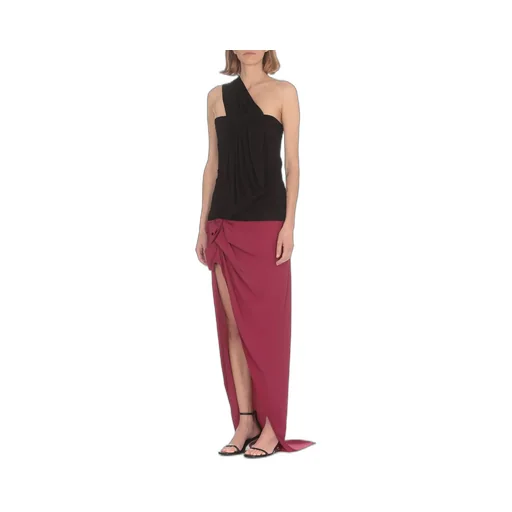 Rick Owens High-Waist Asymmetric Maxi Skirt