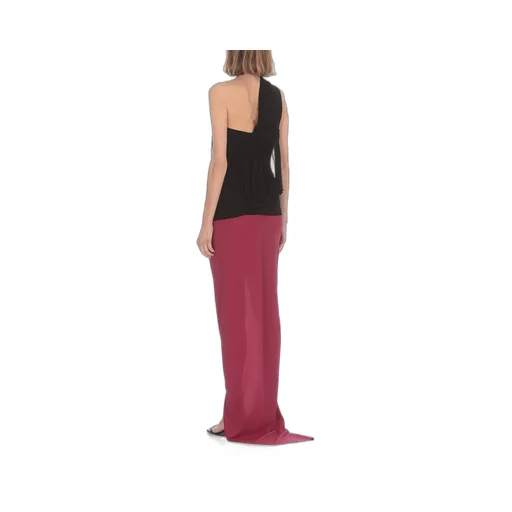 Rick Owens High-Waist Asymmetric Maxi Skirt