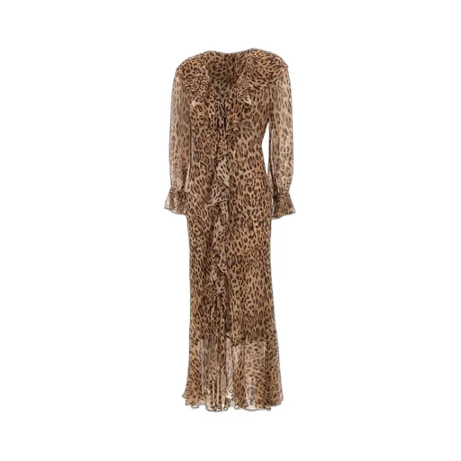 Rixo Animal Printed Grayce Long Dress