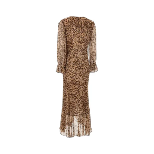 Rixo Animal Printed Grayce Long Dress