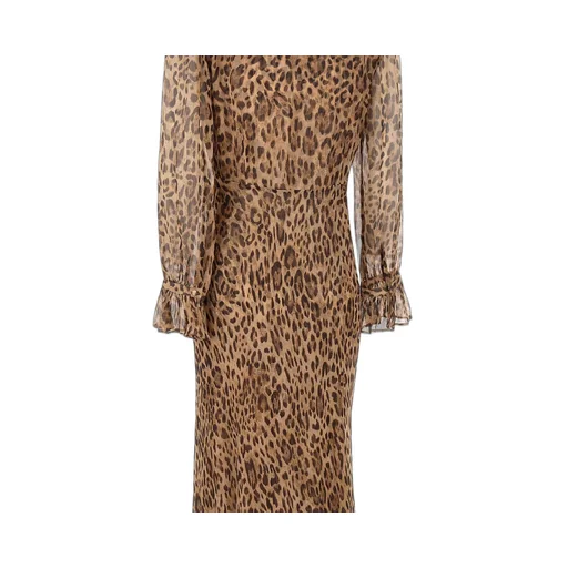 Rixo Animal Printed Grayce Long Dress