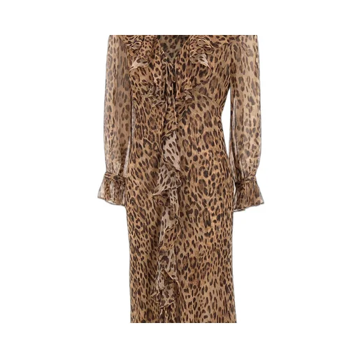 Rixo Animal Printed Grayce Long Dress