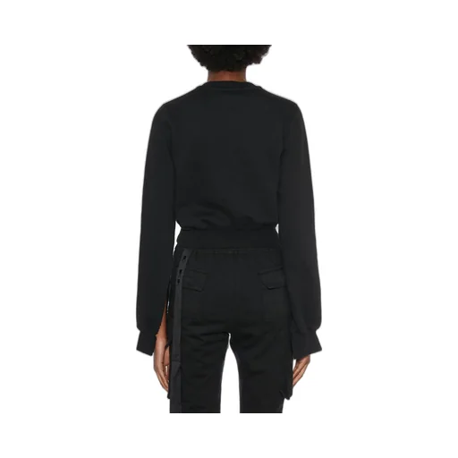 Rick Owens Drkshdw Eyelet-Embellished Cropped Crewneck Sweatshirt