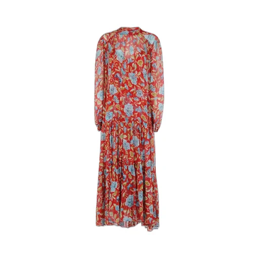 Rixo Floral-Printed Long-Sleeved Dress