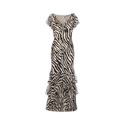 Rixo Amelle Leopard Pattern Maxi Dress