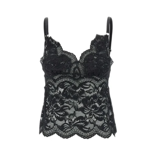 Rabanne V-Neck Sleeveless Lace Top