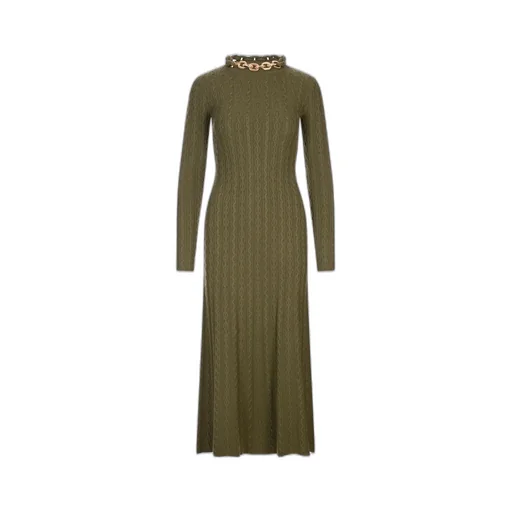 Paco Rabanne Chain Detail Knitted Long Dress