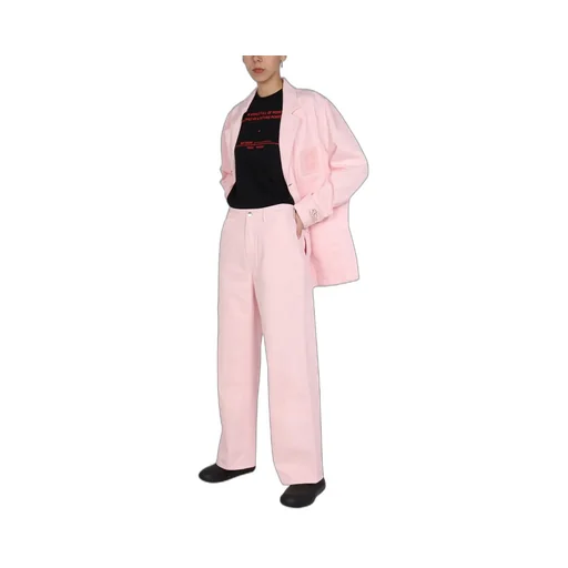 Raf Simons Relaxed Fit Wide Leg Jeans