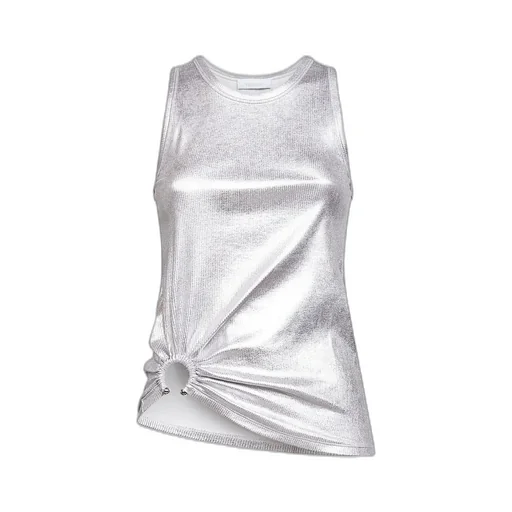 Rabanne Ribbed Asymmetric Hem Top