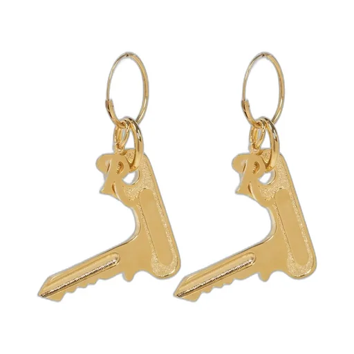 Raf Simons Logo Engraved Key Earring