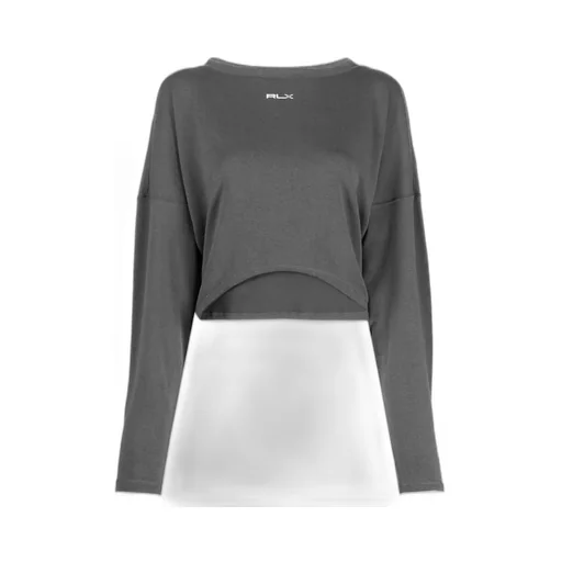 Rlx Ralph Lauren Drop-Shoulder Cropped Sweatshirt