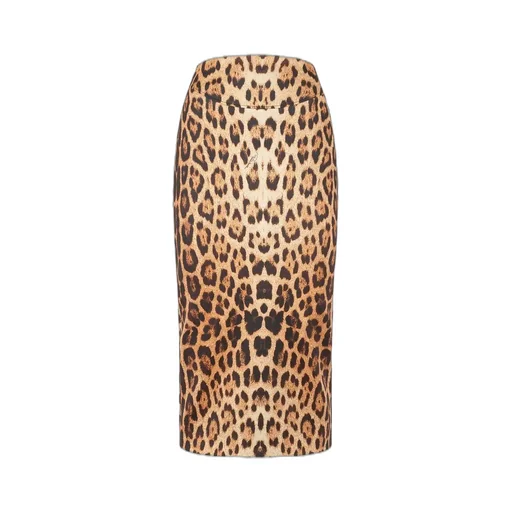 Roberto Cavalli Jaguar Print Pencil Skirt