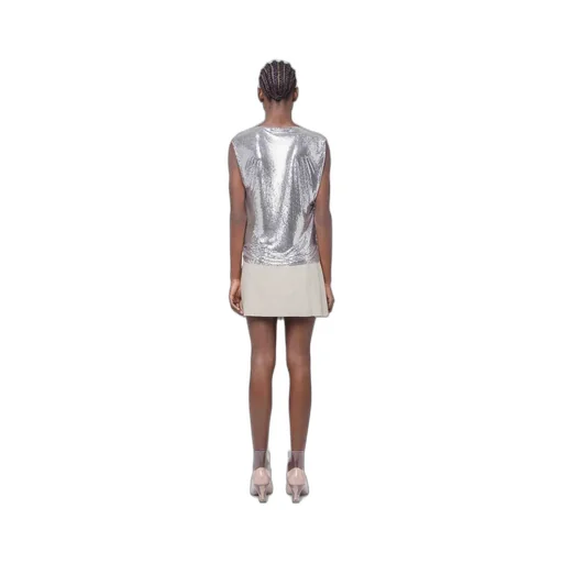Rabanne Mini Pleated Skirt
