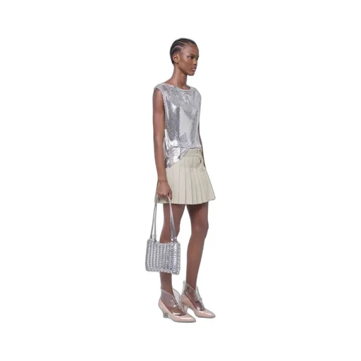 Rabanne Mini Pleated Skirt