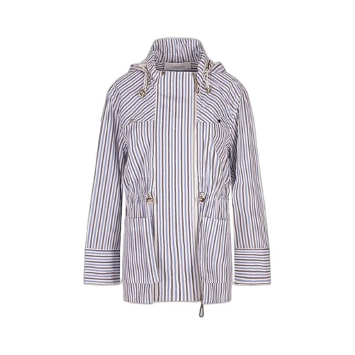 Rabanne Striped Hooded Drawstring Parka