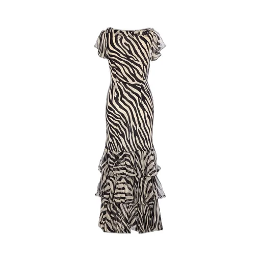 Rixo Amelle Leopard Pattern Maxi Dress