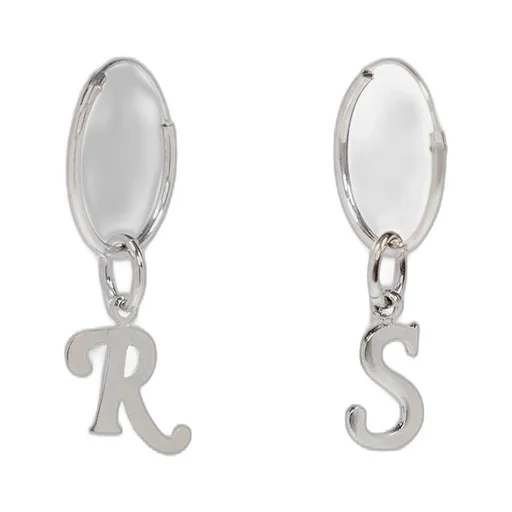 Raf Simons Logo-Charm Hoop Designed Earrings