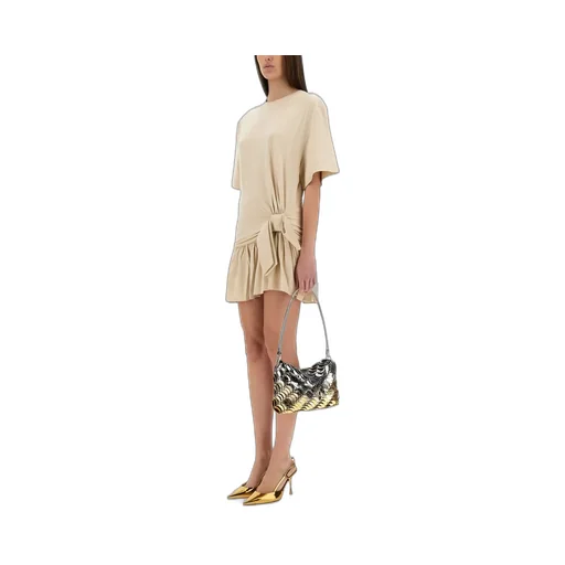 Rabanne Tie-Detailed Asymmetric Ruffled Dress