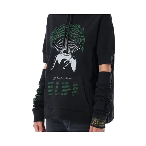 Raf Simons Grimrawler-Printed Attached Sleeve Hoodie