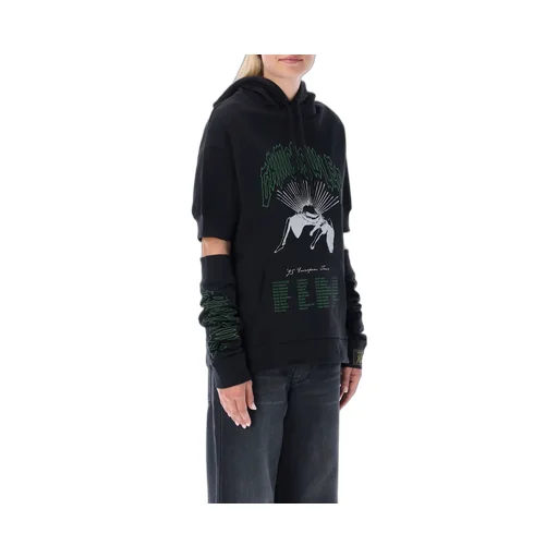 Raf Simons Grimrawler-Printed Attached Sleeve Hoodie