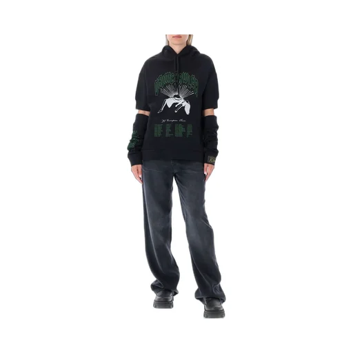 Raf Simons Grimrawler-Printed Attached Sleeve Hoodie