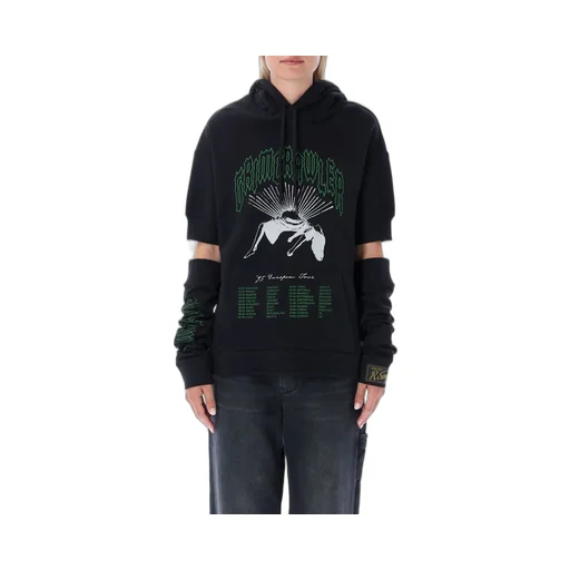 Raf Simons Grimrawler-Printed Attached Sleeve Hoodie