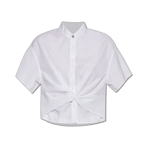 Rag & Bone Twist Front Short Sleeve Top