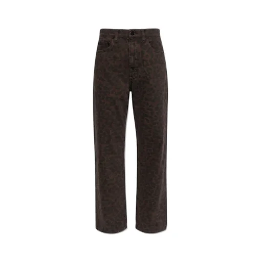Rag & Bone Animal Print Straight-Leg Jeans
