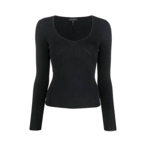 Rag & Bone Asher U-Neck Ribbed Top