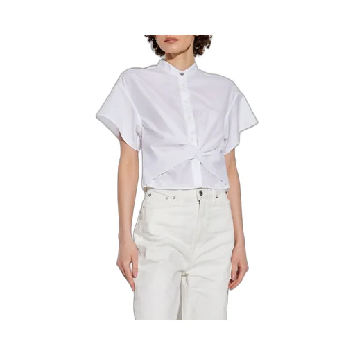 Rag & Bone Twist Front Short Sleeve Top