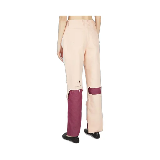 Raf Simons High Waist Distressed Jeans