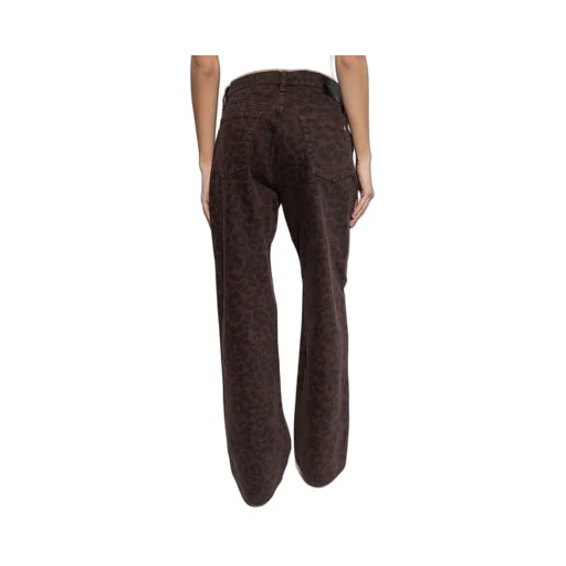 Rag & Bone Animal Print Straight-Leg Jeans