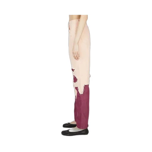 Raf Simons High Waist Distressed Jeans
