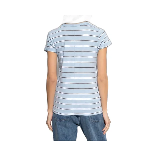 Rag & Bone Striped Printed Crewneck T-Shirt