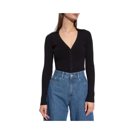 Rag & Bone Buttoned Ribbed Knitted Cardigan