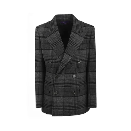 Ralph Lauren Collection Kent Plaid Long Sleeved Blazer