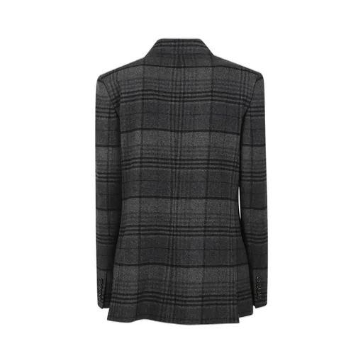 Ralph Lauren Collection Kent Plaid Long Sleeved Blazer