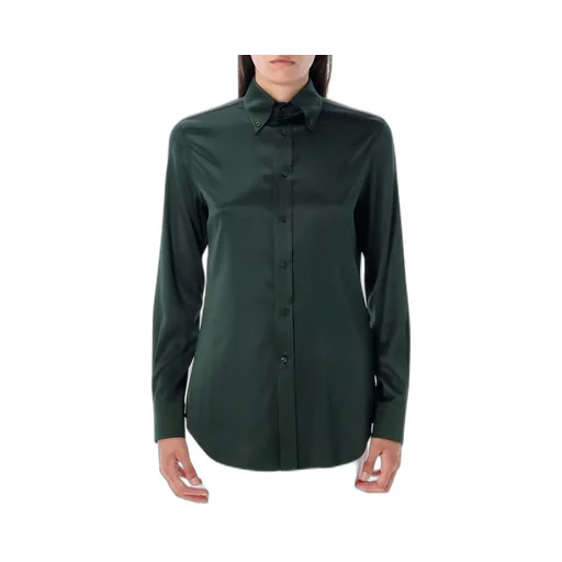 Ralph Lauren Button-Down Long-Sleeved Satin Shirt