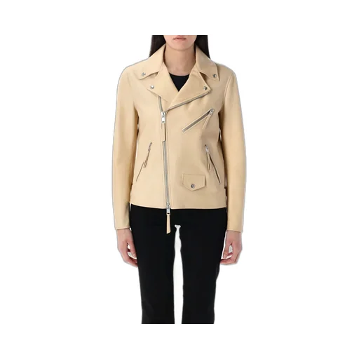 Ralph Lauren Zipped Leather Biker Jacket