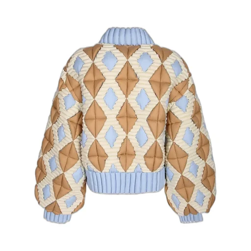 Raxxy Quilted Geometric Jacket