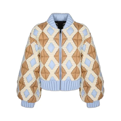 Raxxy Quilted Geometric Jacket