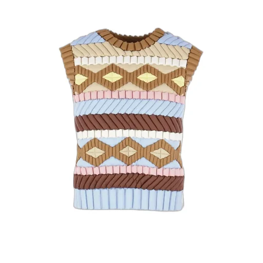 Raxxy Geometric Padded Vest