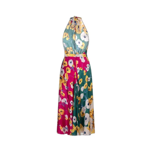 Raquel Diniz Blossom-Print Sleeveless Midi Dress