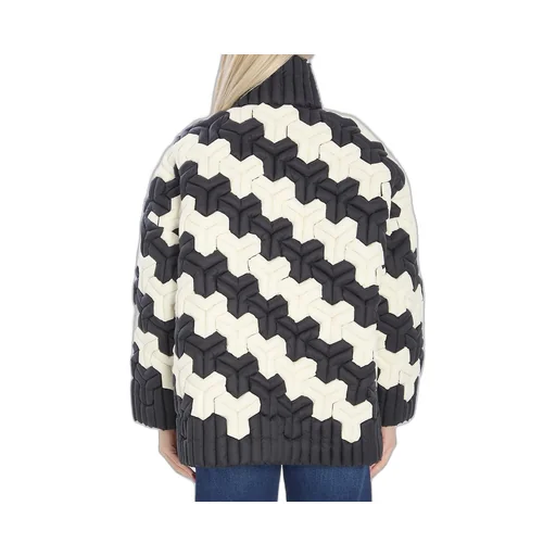 Raxxy Geometric Oversized Puffer Jacket