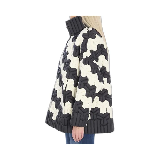 Raxxy Geometric Oversized Puffer Jacket