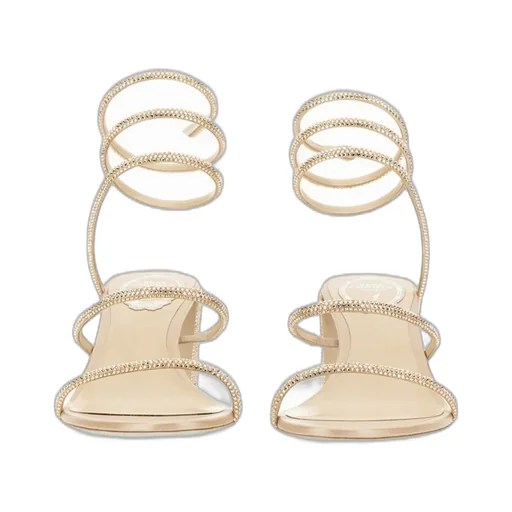 René Caovilla Cleo Ankle Strap Embellished Sandals